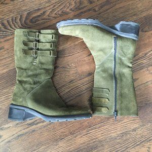 Aquatalia by Marvin K green suede boots